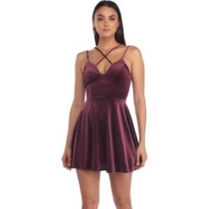 Plum Velvet Windsor Skater Dress